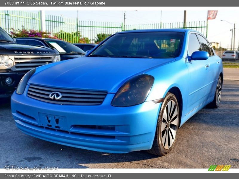 Twilight Blue Metallic / Graphite 2003 Infiniti G 35 Sedan