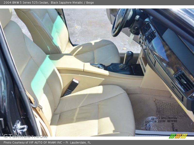 Black Sapphire Metallic / Beige 2004 BMW 5 Series 525i Sedan