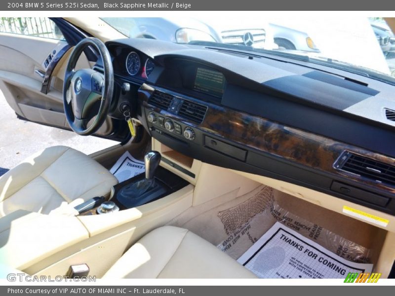 Black Sapphire Metallic / Beige 2004 BMW 5 Series 525i Sedan