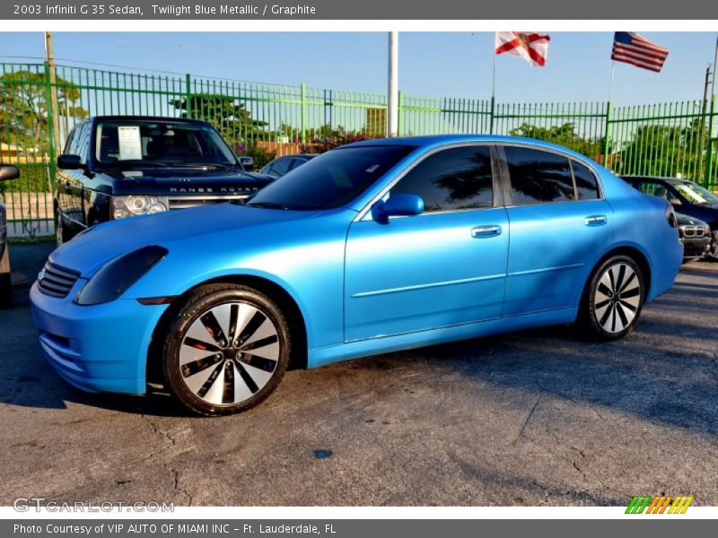 Twilight Blue Metallic / Graphite 2003 Infiniti G 35 Sedan