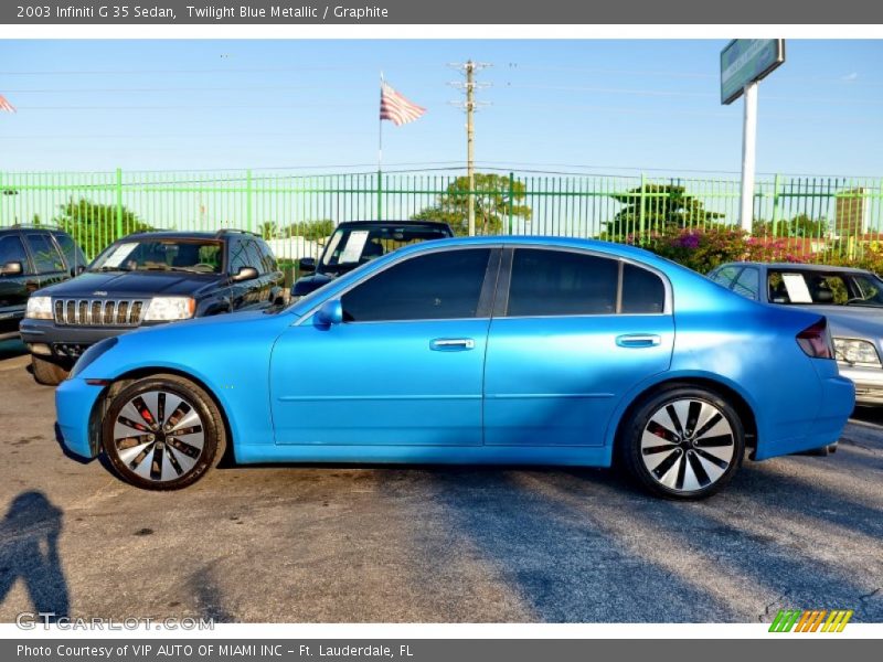 Twilight Blue Metallic / Graphite 2003 Infiniti G 35 Sedan