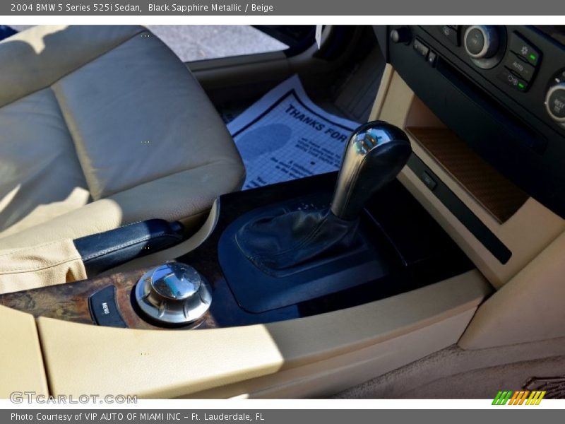 Black Sapphire Metallic / Beige 2004 BMW 5 Series 525i Sedan