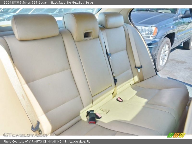 Black Sapphire Metallic / Beige 2004 BMW 5 Series 525i Sedan