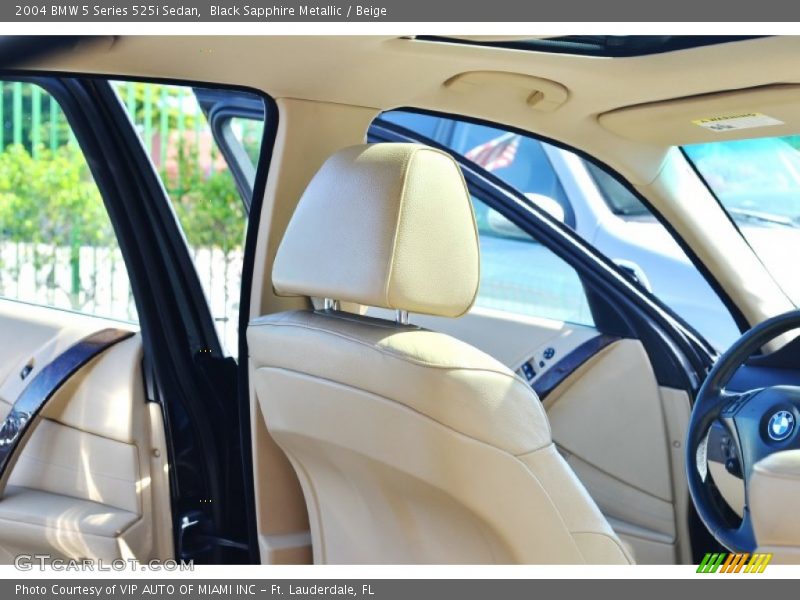 Black Sapphire Metallic / Beige 2004 BMW 5 Series 525i Sedan
