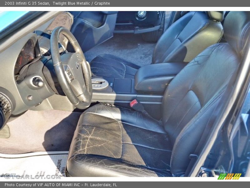Twilight Blue Metallic / Graphite 2003 Infiniti G 35 Sedan