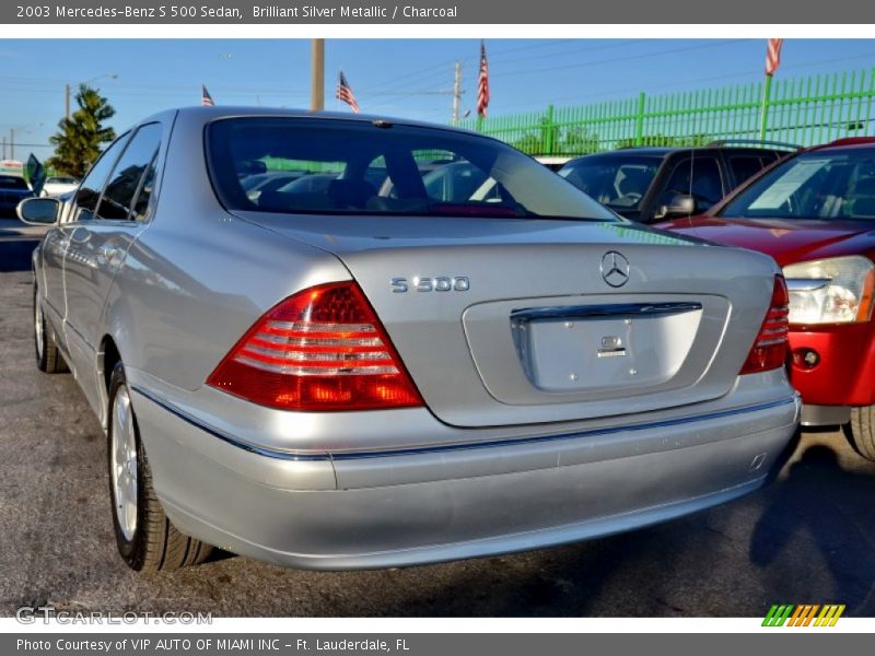 Brilliant Silver Metallic / Charcoal 2003 Mercedes-Benz S 500 Sedan