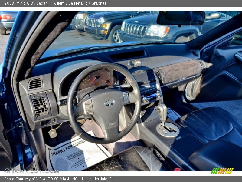 Twilight Blue Metallic / Graphite 2003 Infiniti G 35 Sedan
