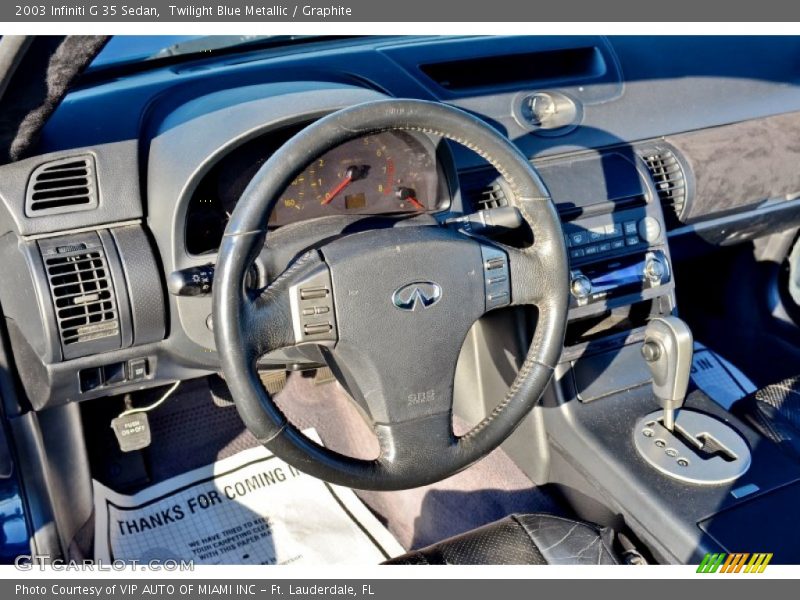 Twilight Blue Metallic / Graphite 2003 Infiniti G 35 Sedan