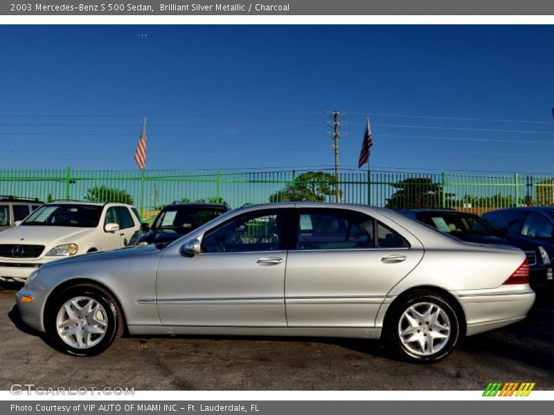 Brilliant Silver Metallic / Charcoal 2003 Mercedes-Benz S 500 Sedan