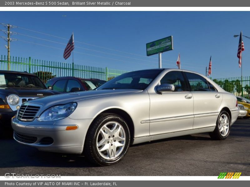 Brilliant Silver Metallic / Charcoal 2003 Mercedes-Benz S 500 Sedan