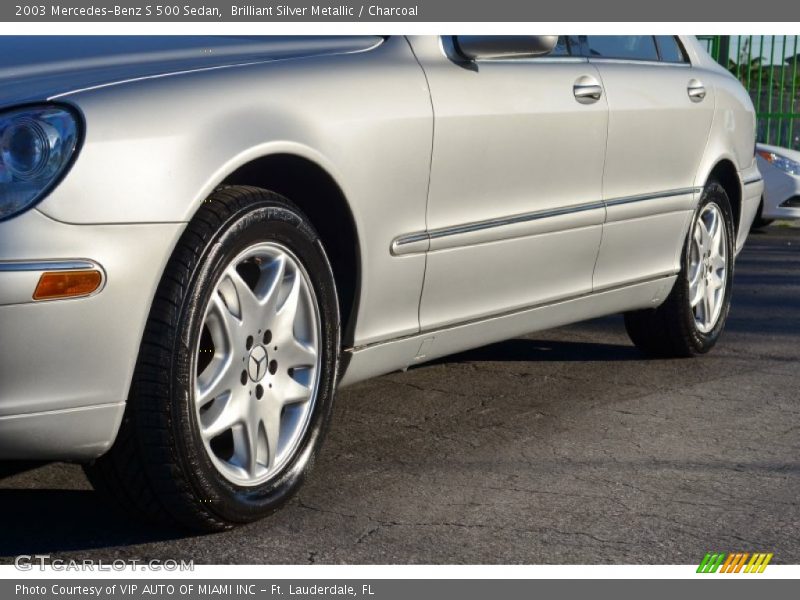 Brilliant Silver Metallic / Charcoal 2003 Mercedes-Benz S 500 Sedan