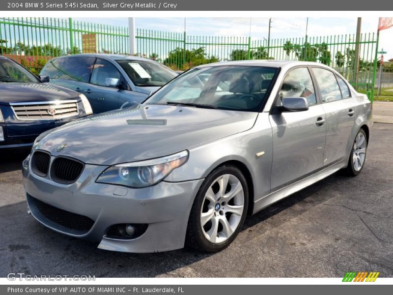 Silver Grey Metallic / Grey 2004 BMW 5 Series 545i Sedan