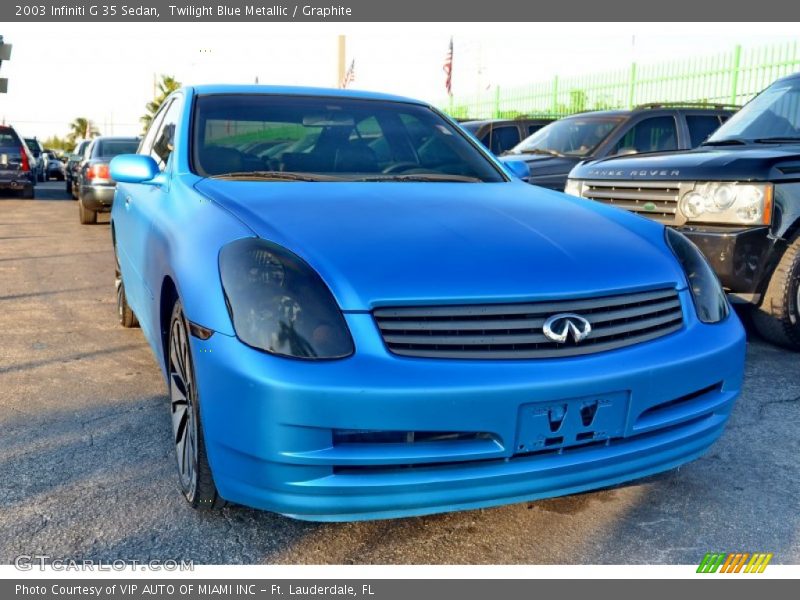 Twilight Blue Metallic / Graphite 2003 Infiniti G 35 Sedan