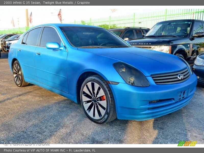 Twilight Blue Metallic / Graphite 2003 Infiniti G 35 Sedan