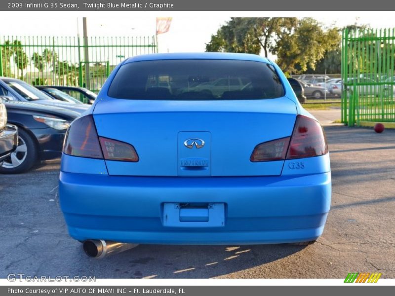 Twilight Blue Metallic / Graphite 2003 Infiniti G 35 Sedan