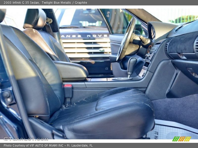 Twilight Blue Metallic / Graphite 2003 Infiniti G 35 Sedan
