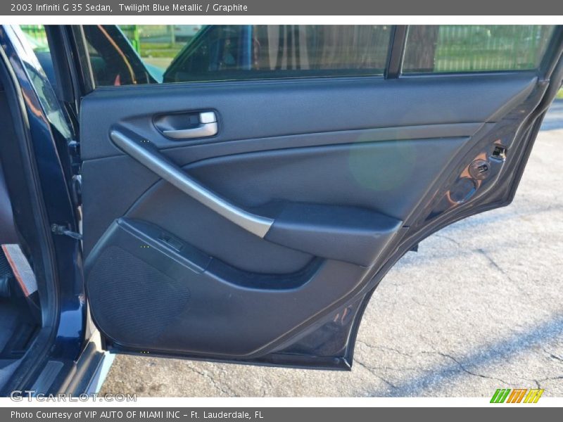 Twilight Blue Metallic / Graphite 2003 Infiniti G 35 Sedan
