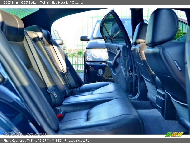 Twilight Blue Metallic / Graphite 2003 Infiniti G 35 Sedan