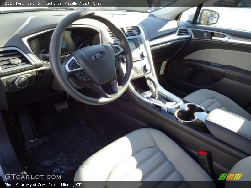 Ingot Silver Metallic / Earth Gray 2015 Ford Fusion S