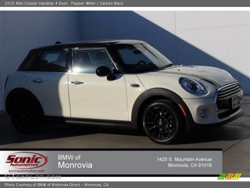 Pepper White / Carbon Black 2015 Mini Cooper Hardtop 4 Door