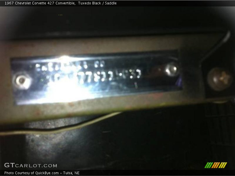 Tuxedo Black / Saddle 1967 Chevrolet Corvette 427 Convertible