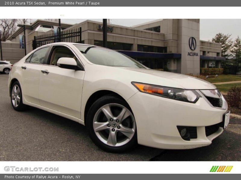 Premium White Pearl / Taupe 2010 Acura TSX Sedan
