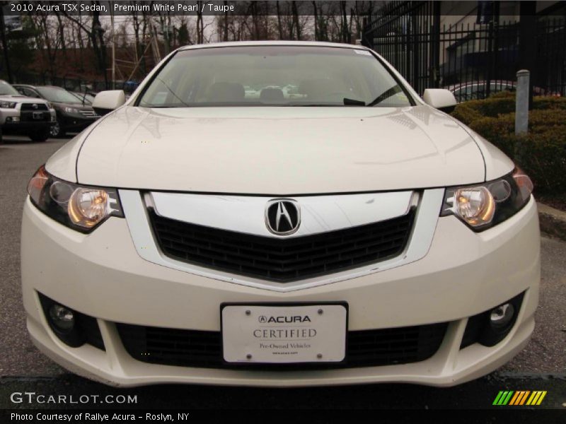 Premium White Pearl / Taupe 2010 Acura TSX Sedan