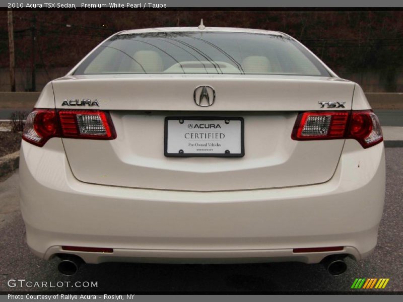 Premium White Pearl / Taupe 2010 Acura TSX Sedan
