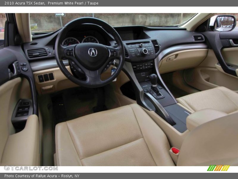 Premium White Pearl / Taupe 2010 Acura TSX Sedan