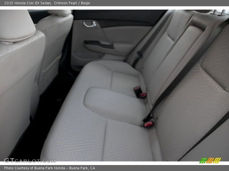 Crimson Pearl / Beige 2015 Honda Civic EX Sedan