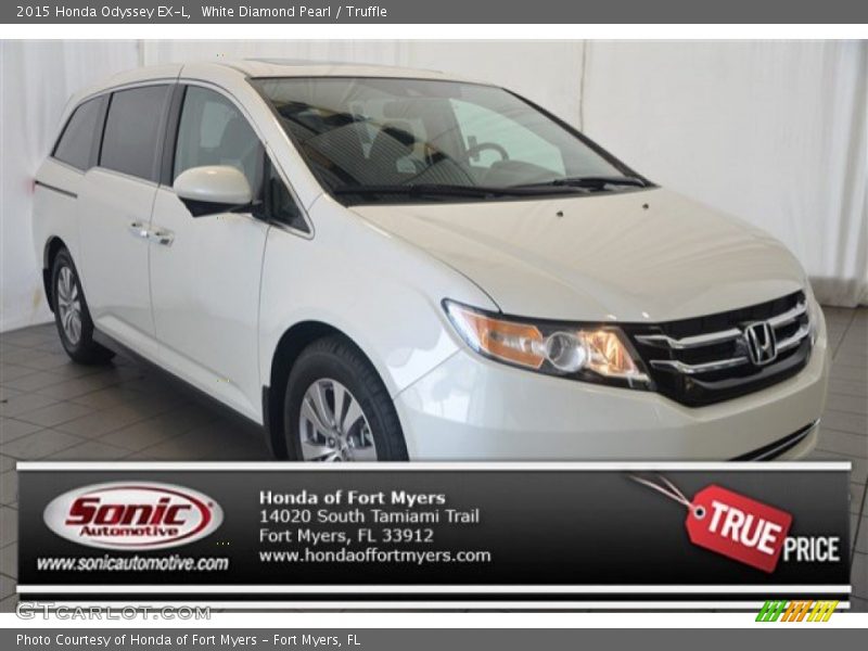 White Diamond Pearl / Truffle 2015 Honda Odyssey EX-L