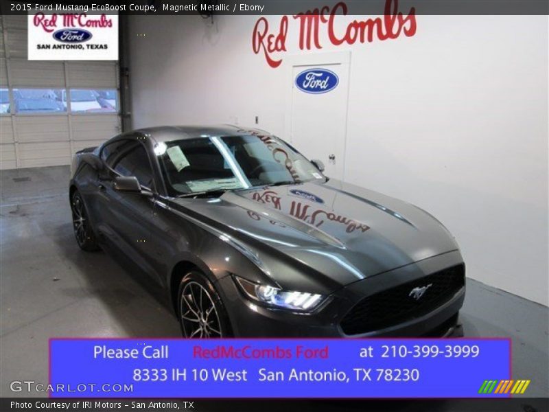 Magnetic Metallic / Ebony 2015 Ford Mustang EcoBoost Coupe