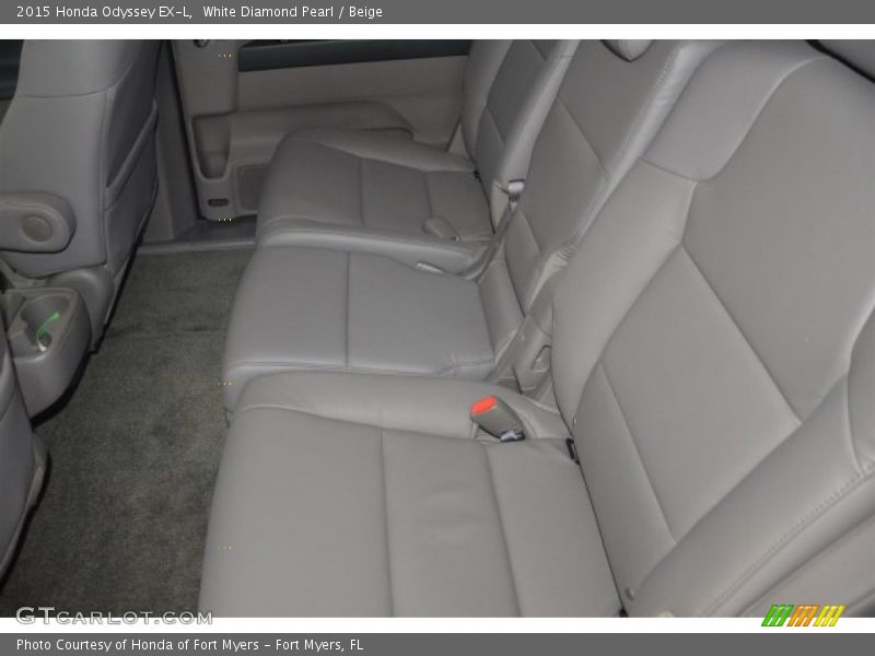 White Diamond Pearl / Beige 2015 Honda Odyssey EX-L