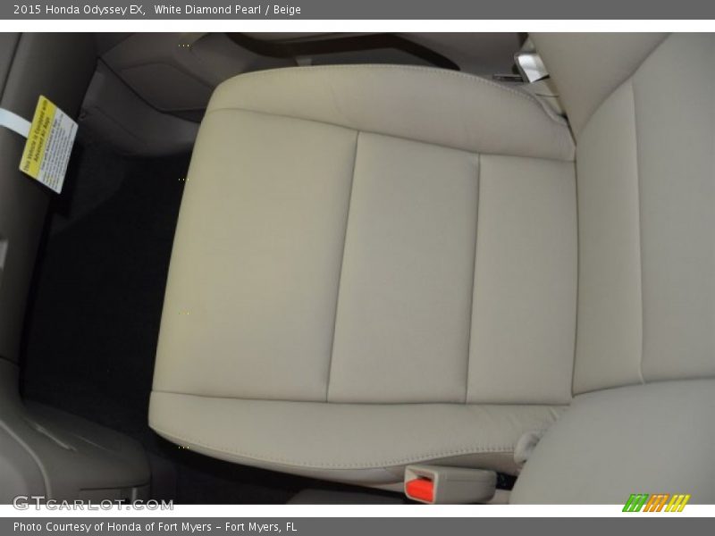 White Diamond Pearl / Beige 2015 Honda Odyssey EX