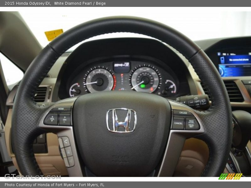 White Diamond Pearl / Beige 2015 Honda Odyssey EX
