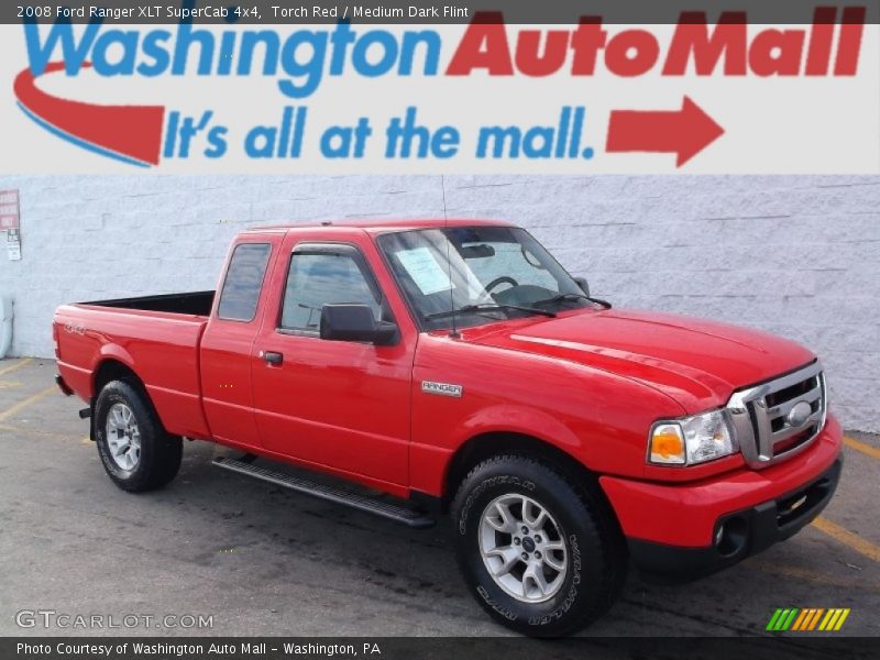 Torch Red / Medium Dark Flint 2008 Ford Ranger XLT SuperCab 4x4