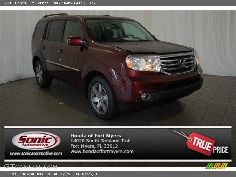 Dark Cherry Pearl / Black 2015 Honda Pilot Touring