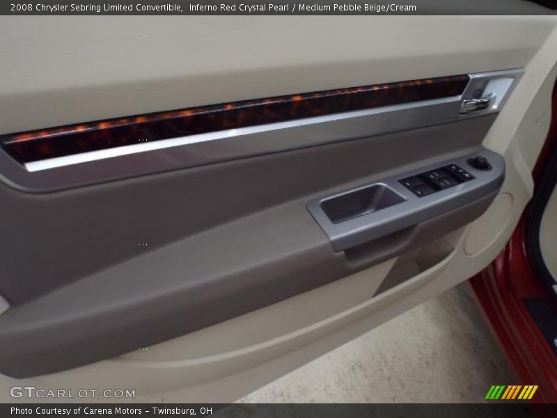 Inferno Red Crystal Pearl / Medium Pebble Beige/Cream 2008 Chrysler Sebring Limited Convertible