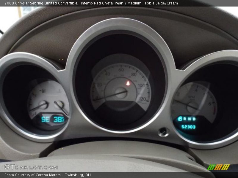 Inferno Red Crystal Pearl / Medium Pebble Beige/Cream 2008 Chrysler Sebring Limited Convertible
