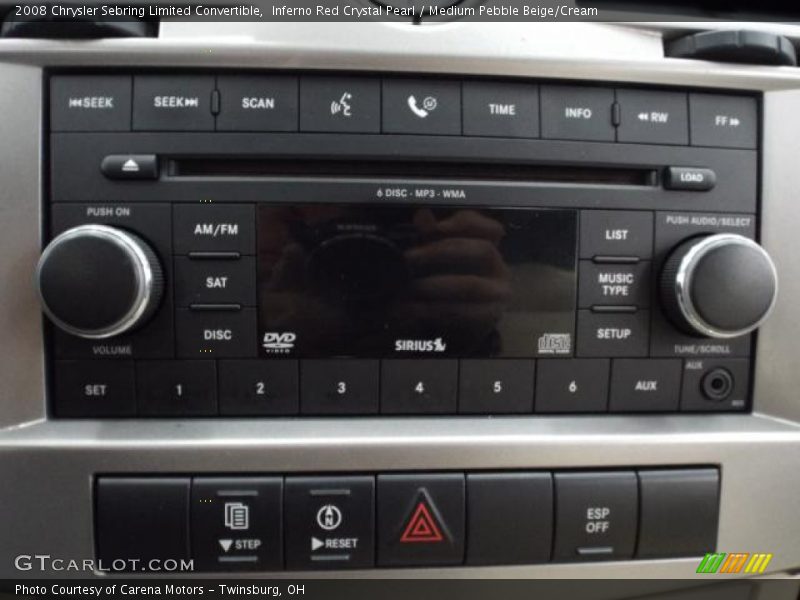 Inferno Red Crystal Pearl / Medium Pebble Beige/Cream 2008 Chrysler Sebring Limited Convertible