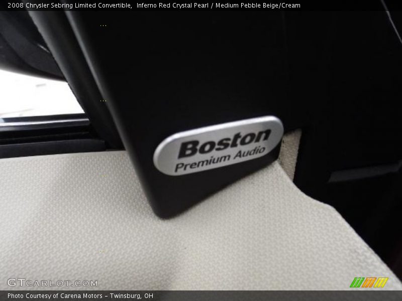 Inferno Red Crystal Pearl / Medium Pebble Beige/Cream 2008 Chrysler Sebring Limited Convertible