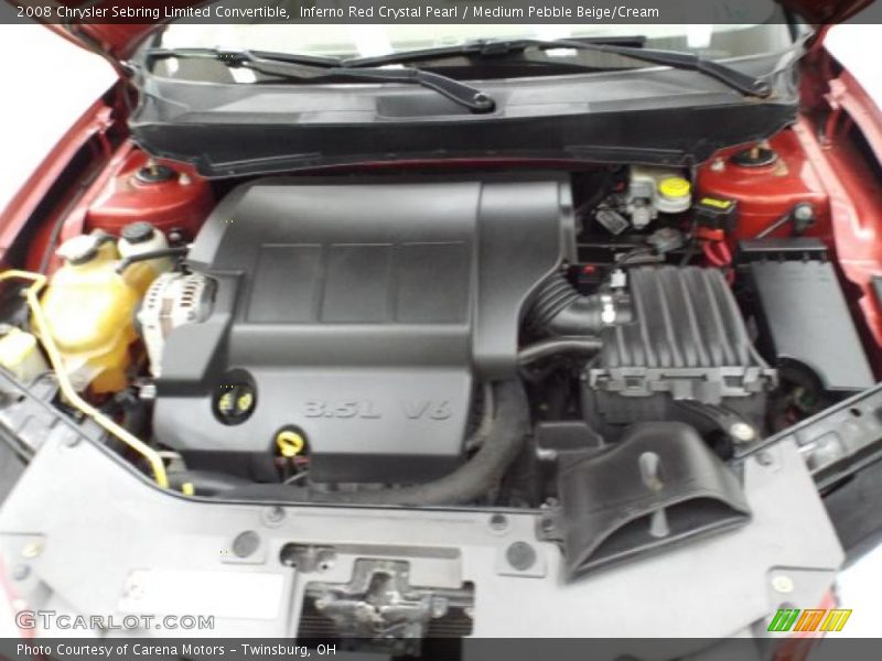 Inferno Red Crystal Pearl / Medium Pebble Beige/Cream 2008 Chrysler Sebring Limited Convertible
