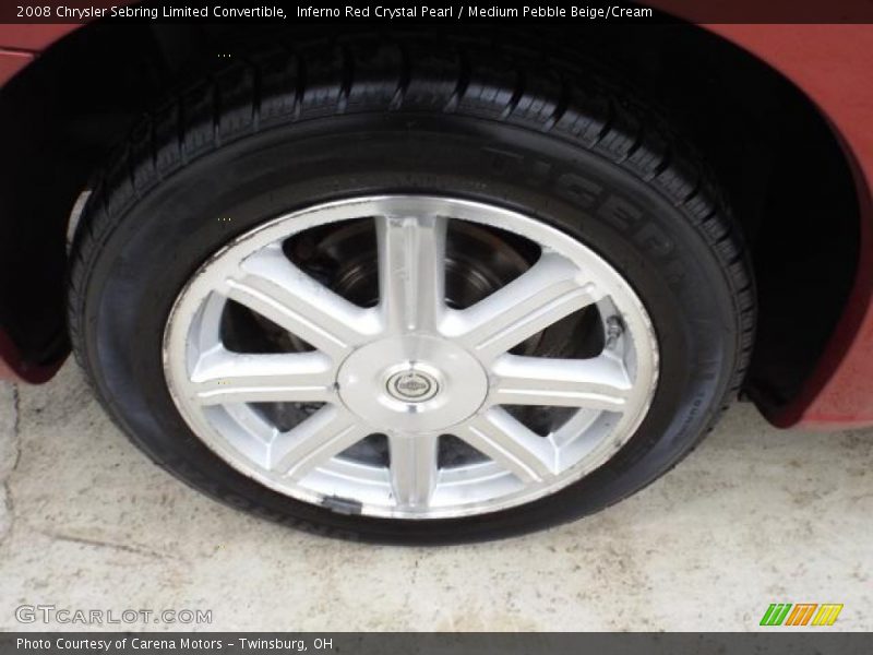 Inferno Red Crystal Pearl / Medium Pebble Beige/Cream 2008 Chrysler Sebring Limited Convertible