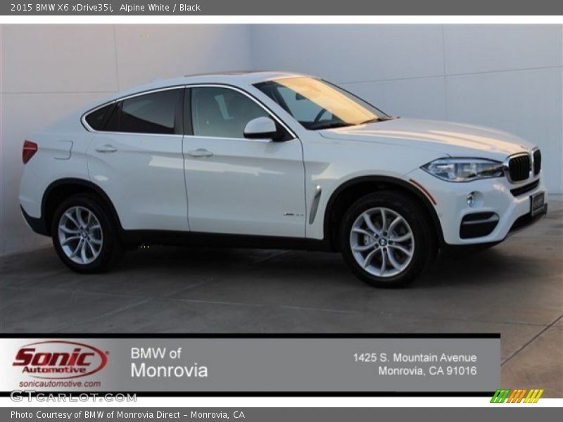 Alpine White / Black 2015 BMW X6 xDrive35i