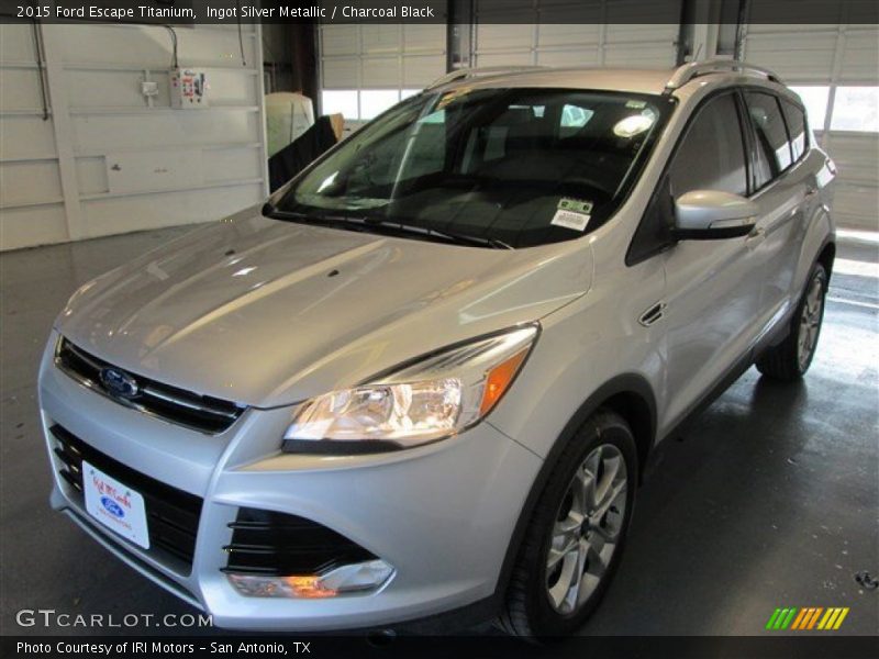 Ingot Silver Metallic / Charcoal Black 2015 Ford Escape Titanium