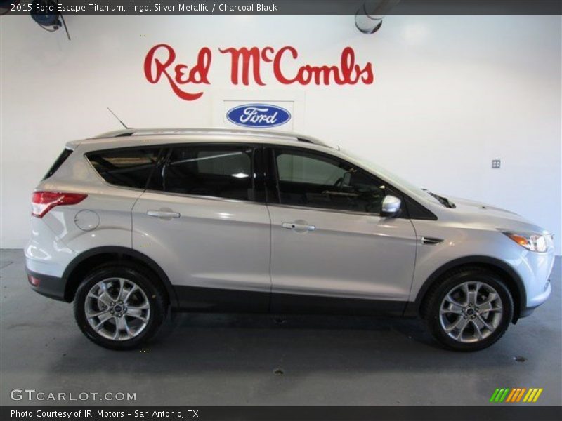 Ingot Silver Metallic / Charcoal Black 2015 Ford Escape Titanium