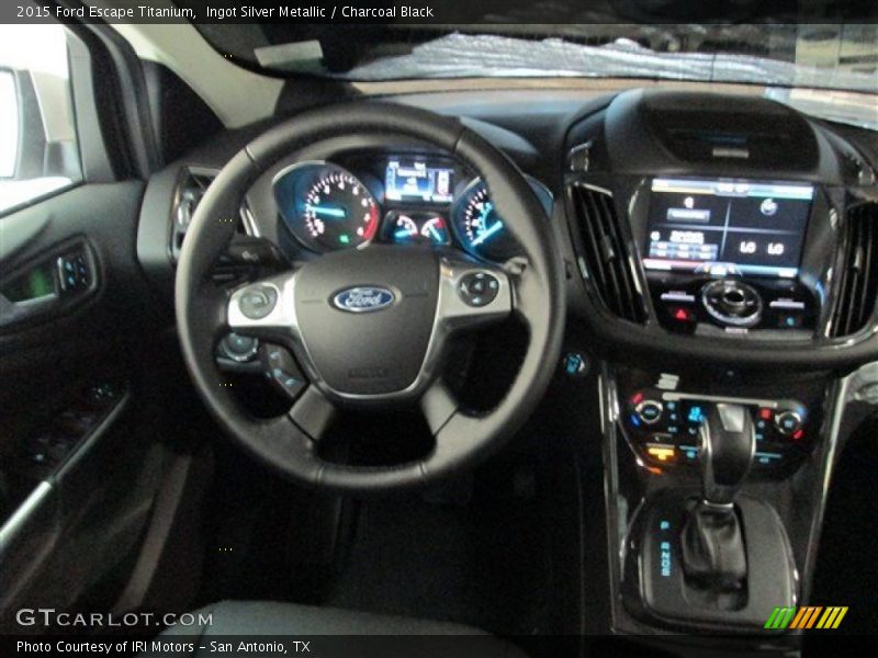 Ingot Silver Metallic / Charcoal Black 2015 Ford Escape Titanium