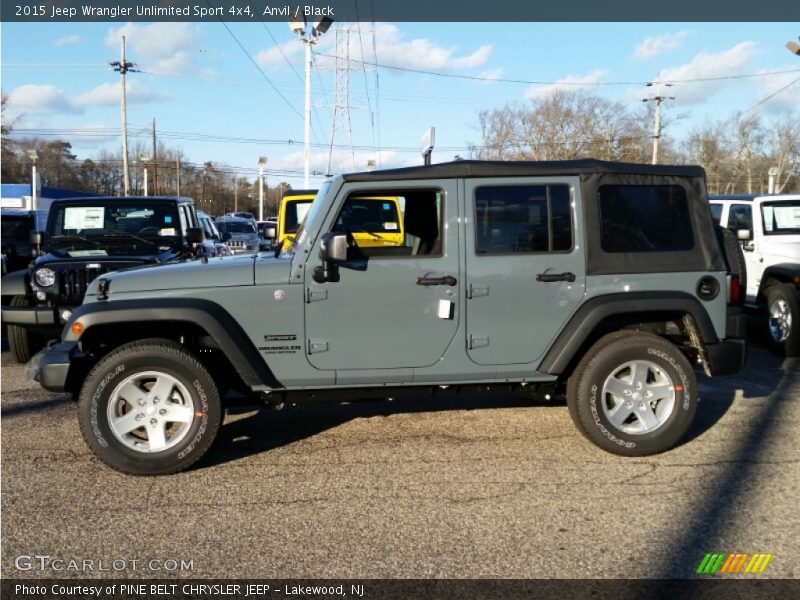 Anvil / Black 2015 Jeep Wrangler Unlimited Sport 4x4