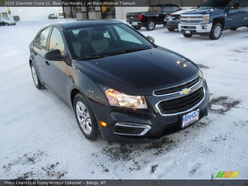 Blue Ray Metallic / Jet Black/Medium Titanium 2015 Chevrolet Cruze LS
