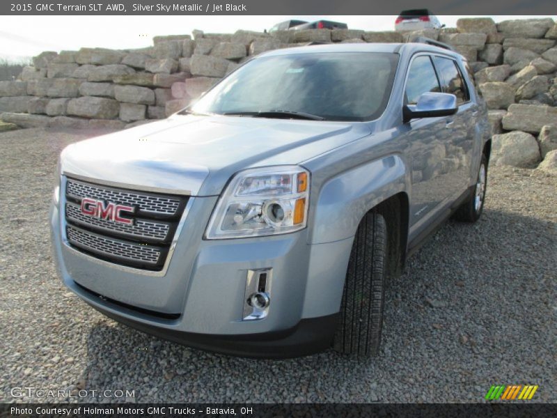 Silver Sky Metallic / Jet Black 2015 GMC Terrain SLT AWD